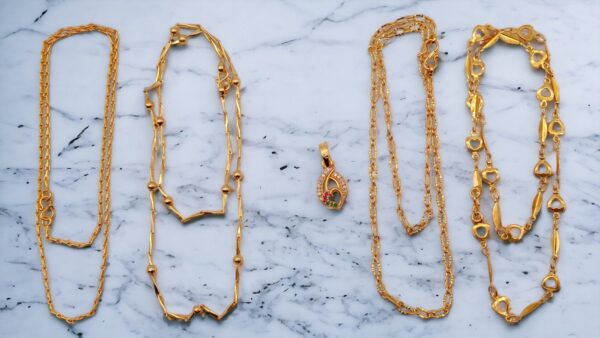 1 Gram Gold Plated Baby Dollar Chain