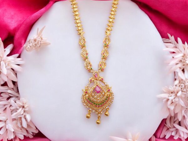 1 Gram Gold Plated AD Necklace