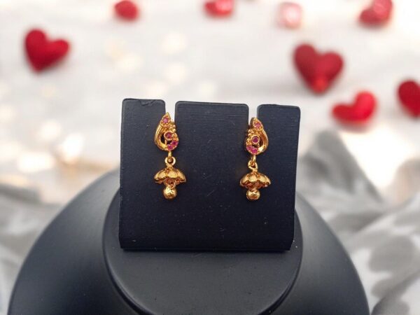 1 Gram Gold Plated AD Jhumki