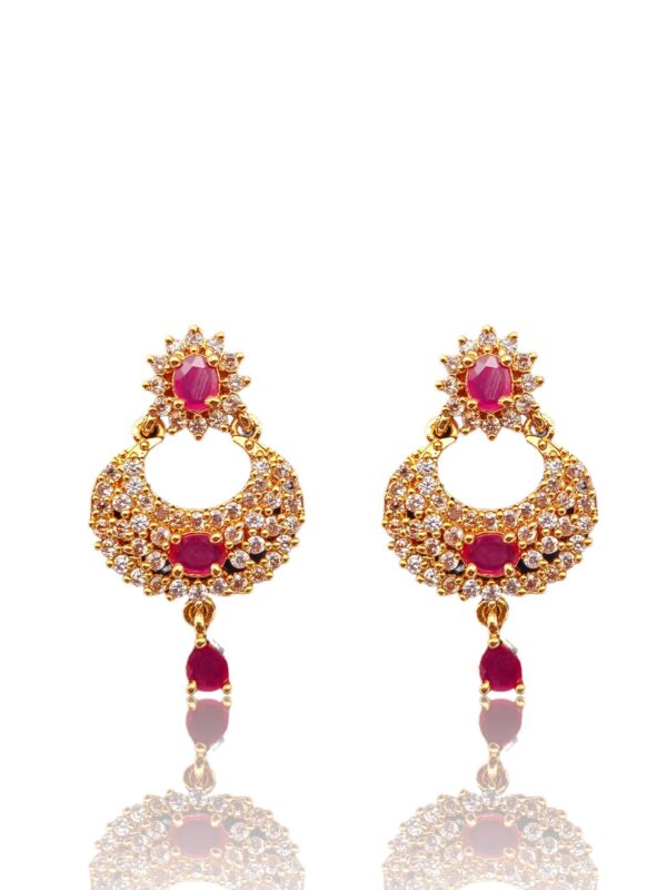 1 Gram Gold Plated AD Jhumki