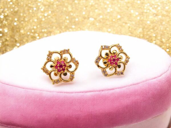 1 Gram Gold Plated AD Stud