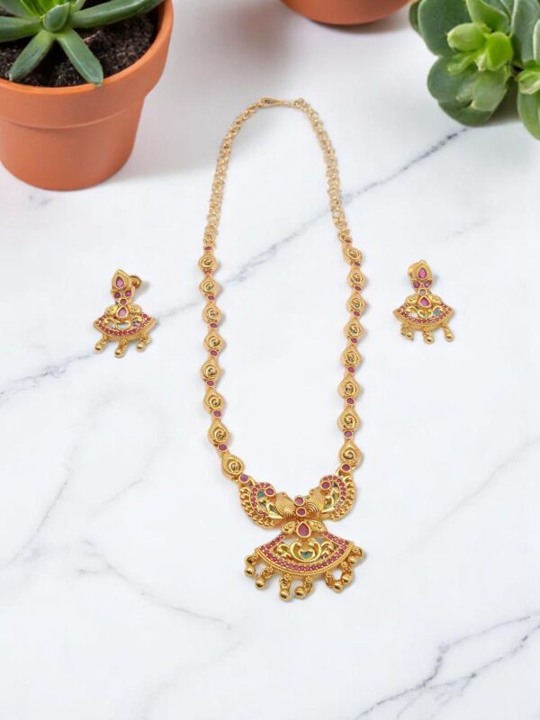 1 Gram Gold Plated AD Jewellery Set/Necklace Set