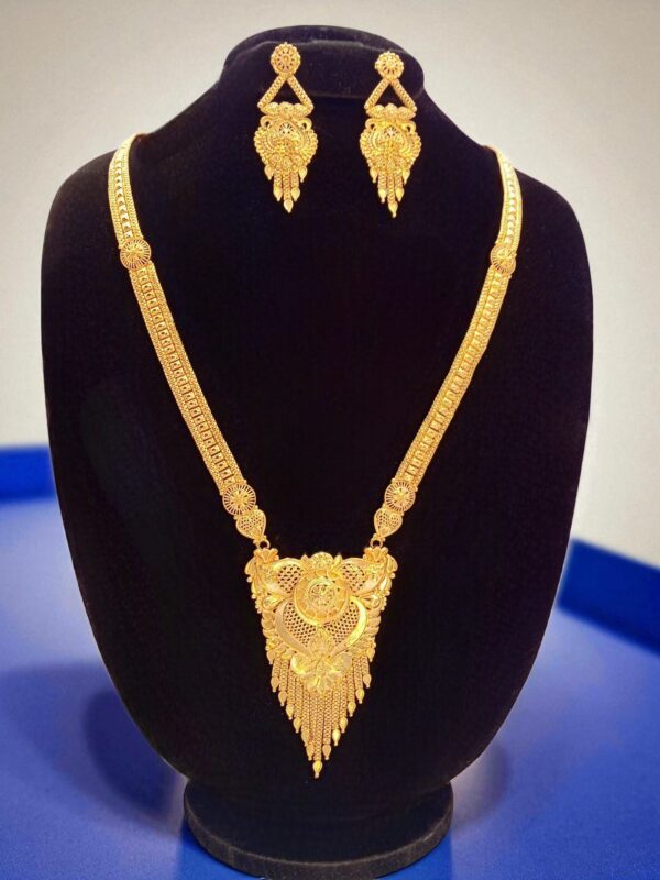 1 Gram Gold Plated Long Necklace Set
