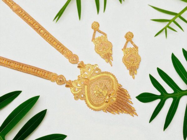 1 Gram Gold Plated Long Necklace Set